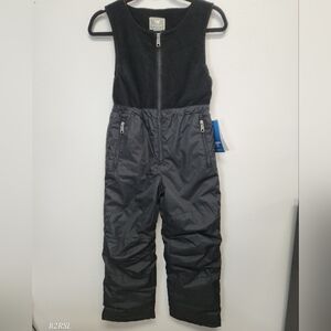 White Sierra Snow Bib Insulated Black Kids 6X 2015 NWT Wintergear